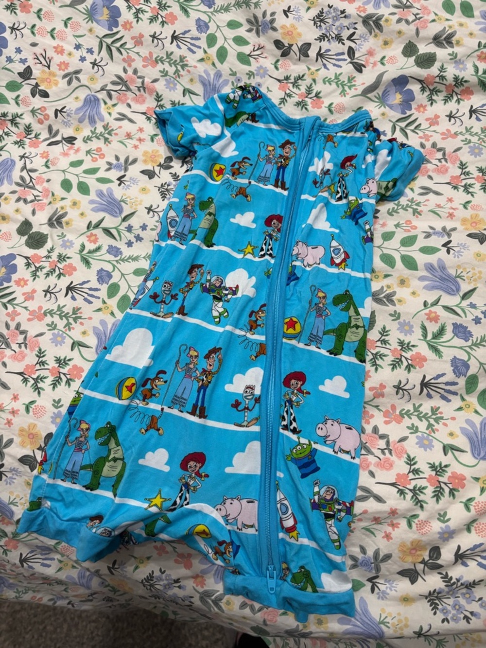 EUC Little Sleepies onesie 18 to 24 months Toy story in shorty